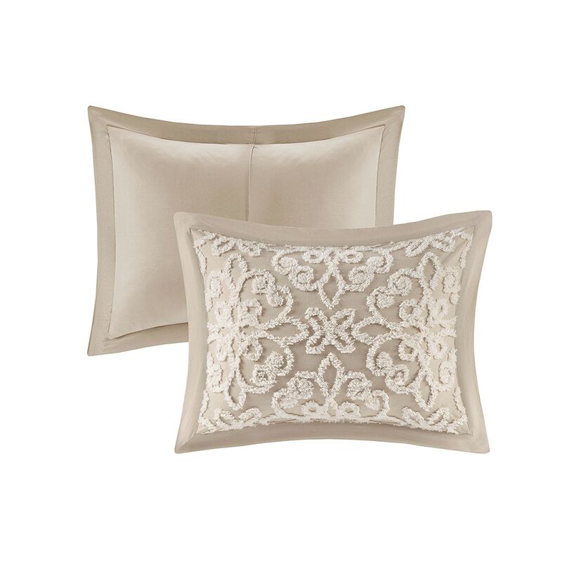 Gracie Mills Eldridge 3-Piece Tufted Chenille Floral Medallion Bedspread Set