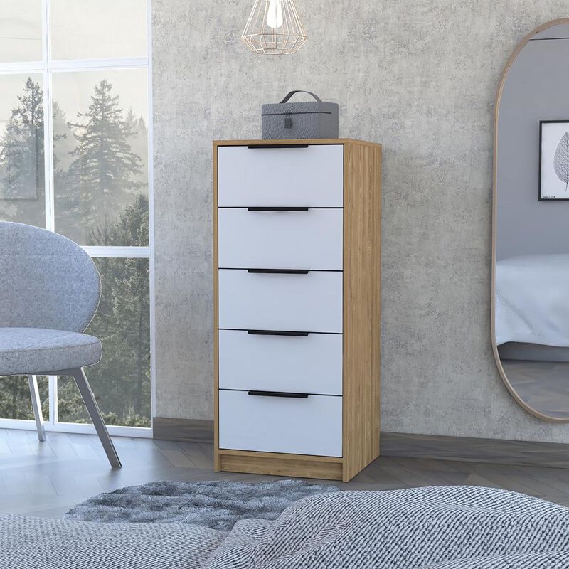 Washington White 5 Drawer Dresser