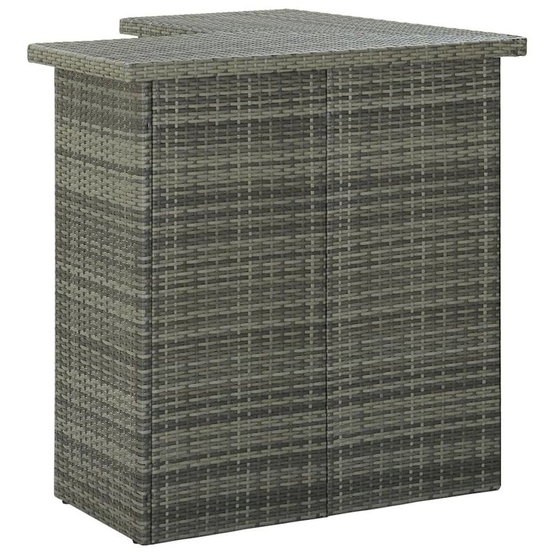vidaXL Corner Bar Table Gray