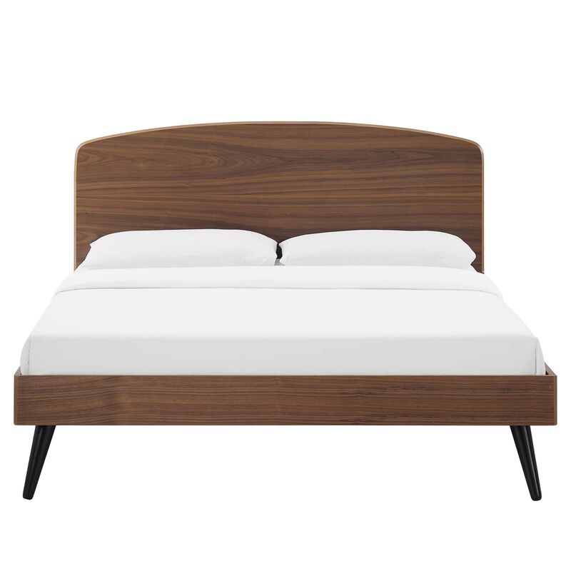 Modway - Bronwen Queen Wood Platform Bed Walnut