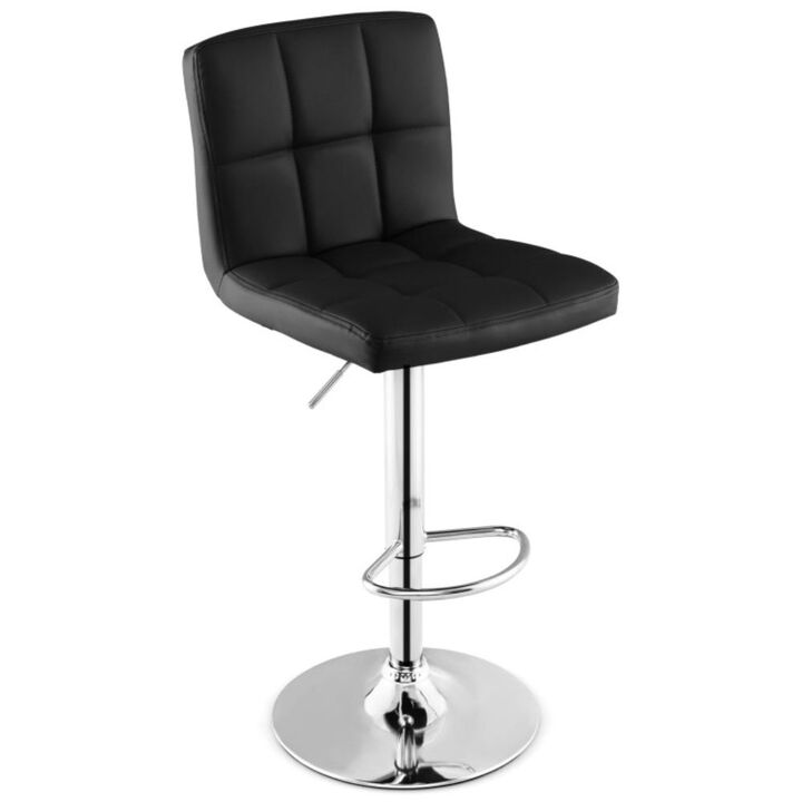 Hivvago Adjustable Swivel Bar Stool with PU Leather