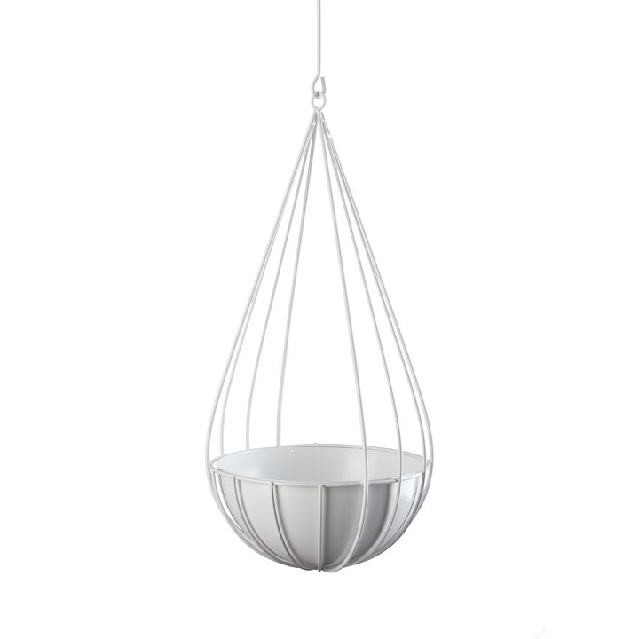 Raindrop Planters-set of 2 (small + large)-glossy white