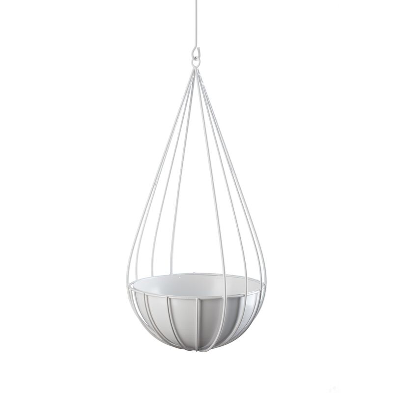 Raindrop Planters-set of 2 (small + large)-glossy white