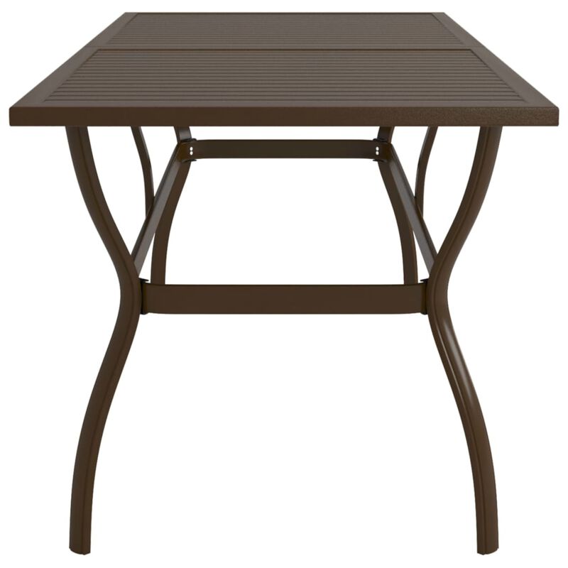 vidaXL Garden Table Brown 74.8"x31.5"x28.3" Steel