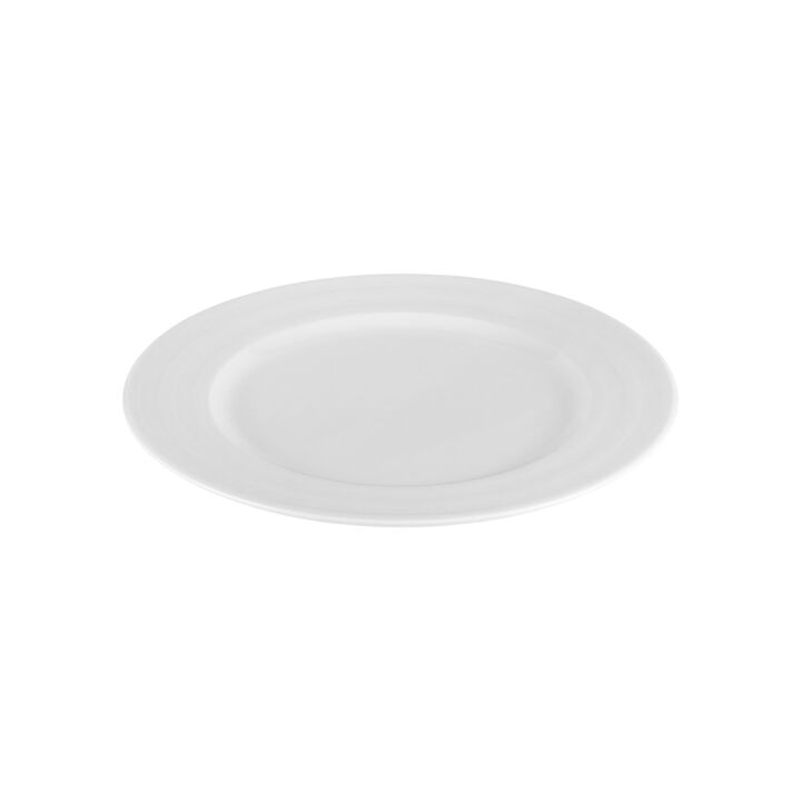 Porcelain Lizbon dia.12.5" Round White Porcelain Plate