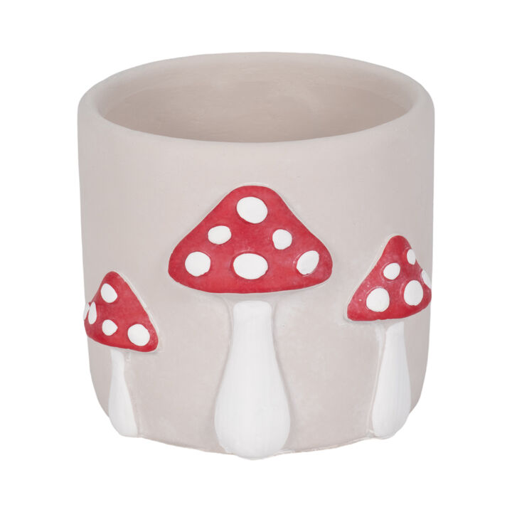 6" Magic Mushroom Applique Planter