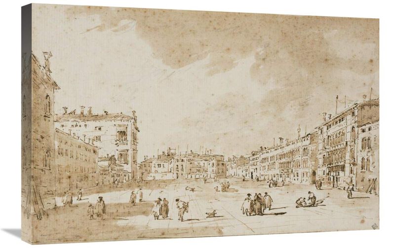 View of Campo San Polo, Venice, ca. 1790-Canvas Art-30x20