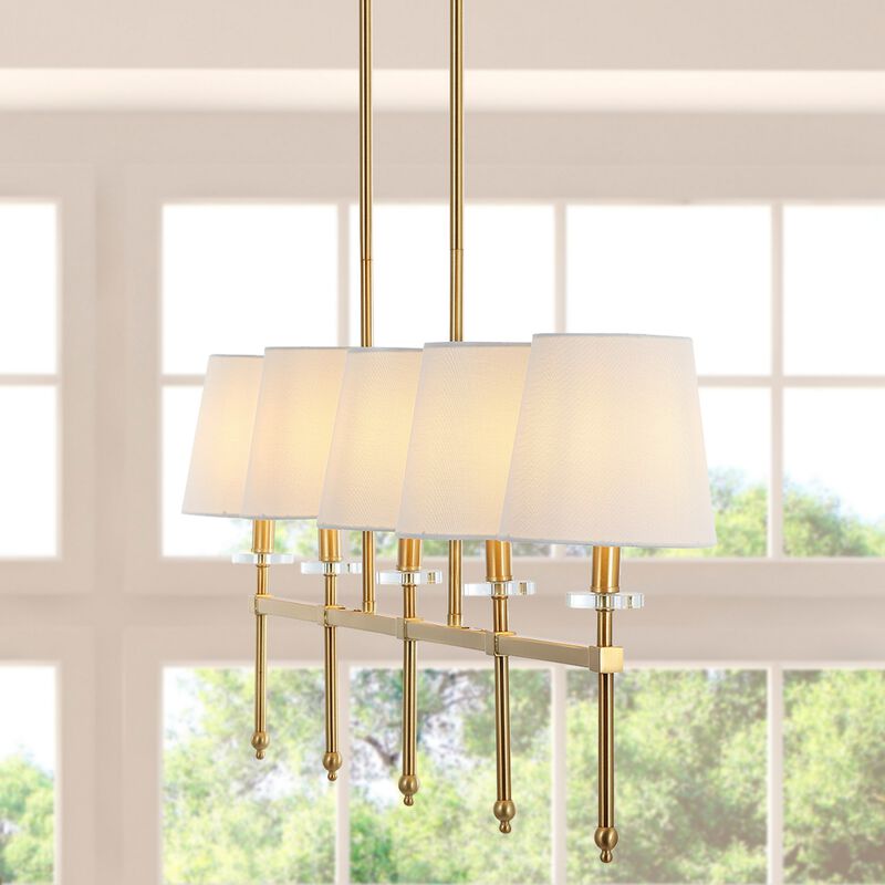 Sophie 5-Light Modern Midcentury Iron Linear LED Pendant