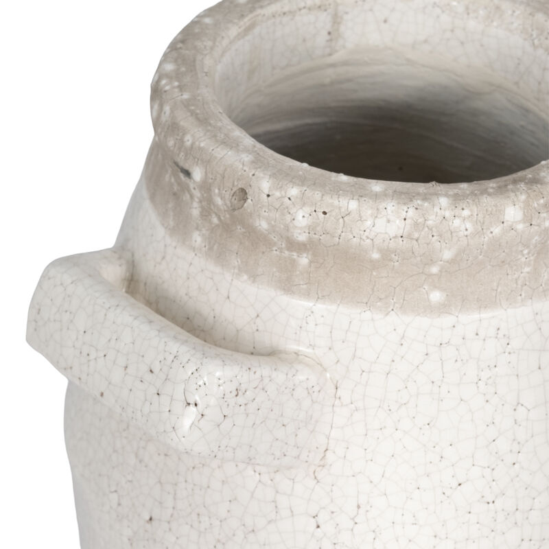 14" Ceramic Square Handle Vase