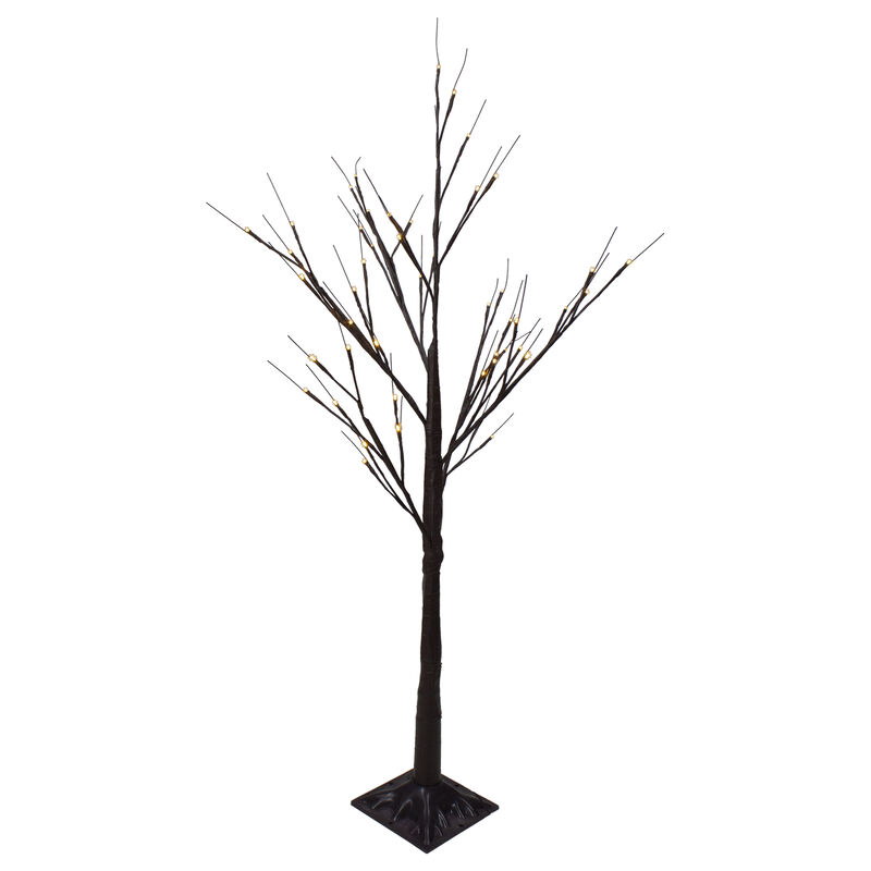 4' LED Lighted Christmas Brown Birch Twig Tree Outdoor Decoration - Warm White LIghts