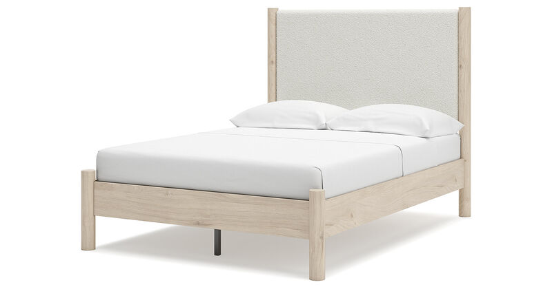 Full Upholstered Panel Bed