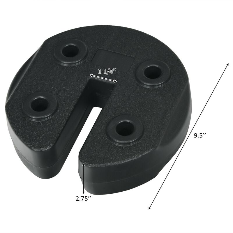 8-Piece Weight Plates for Patio Canopy Tent Gazebo, Shade Umbrella with Water-Filled Stability
