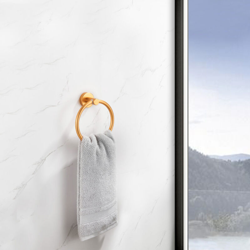 Gunmetal Bathroom Hand Towel Ring, Durable Space Aluminum