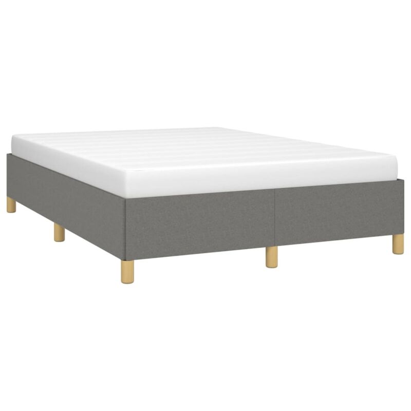 vidaXL Bed Frame Dark Gray 59.8"x79.9" Queen Fabric