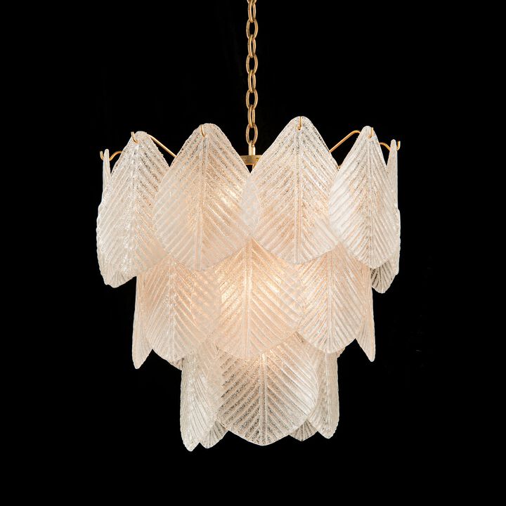 Frosted Glass Nine-Light Chandelier