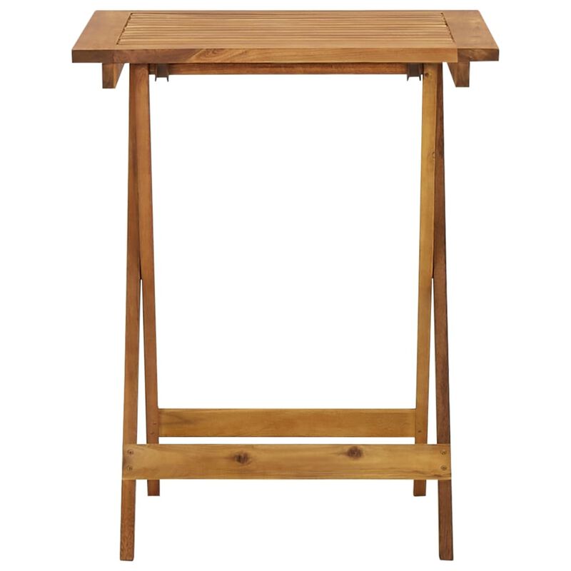 vidaXL Folding Garden Table 23.6"x23.6"x29.5" Solid Acacia Wood