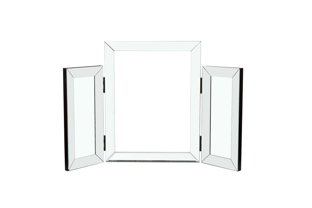 W 31 Inch X H 20 Inch Mountain Shaped Folding Vanity Mirror Widely Used In Homes And Offices