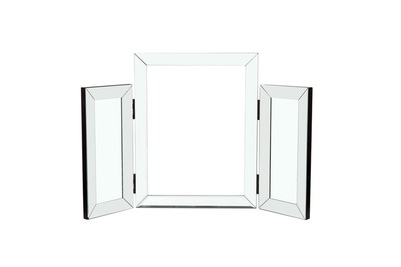 W 31 Inch X H 20 Inch Mountain Shaped Folding Vanity Mirror Widely Used In Homes And Offices