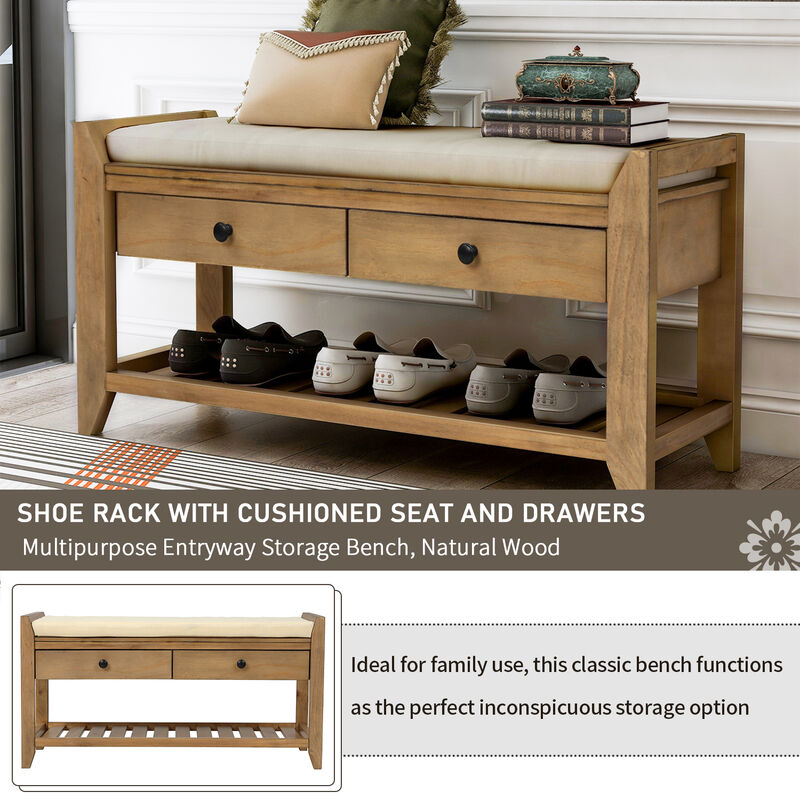 Merax Multipurpose Entryway Storage Bench