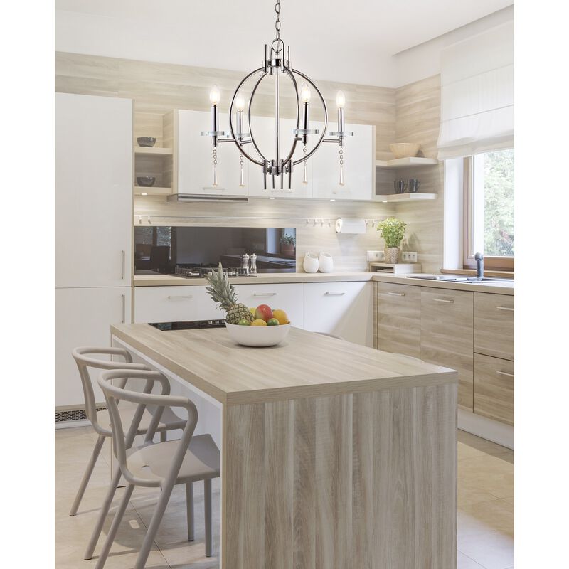 Laura Crystal/Metal LED Chandelier