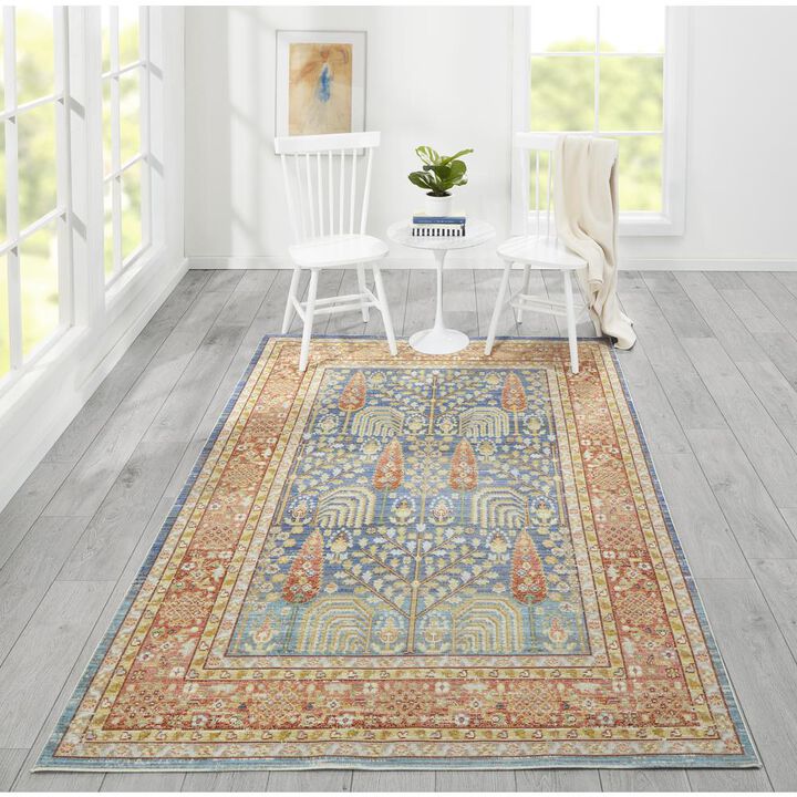 Momeni Traditional Runner Area Rug, Blue, 2'3 X 7' Runner