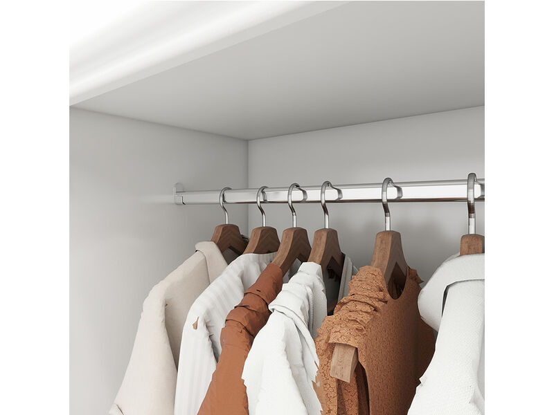 Armoire Wardrobe Closet Cabinet with Door, Armoire Wardrobe Closet with Mirror and Hanging Rod, Wood Closet Storage Wardrobe for Large Storage, Armoires and Wardrobes White