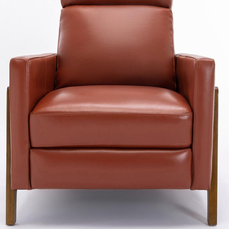 Comfort Pointe Reed Leather Push Back Recliner - Caramel