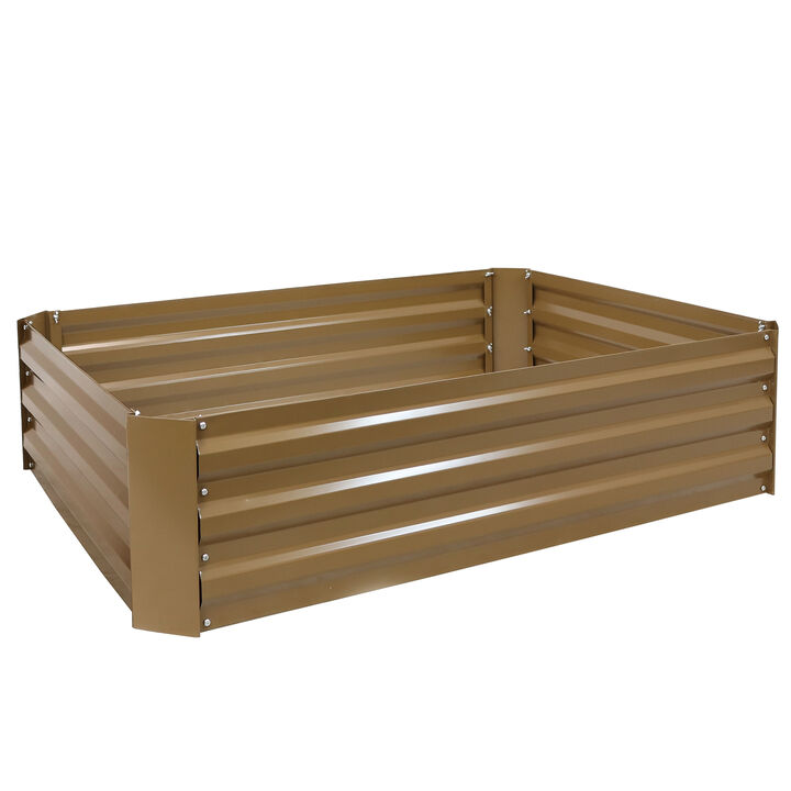 Sunnydaze Galvanized Steel Rectangle Raised Garden Bed - 47 in
