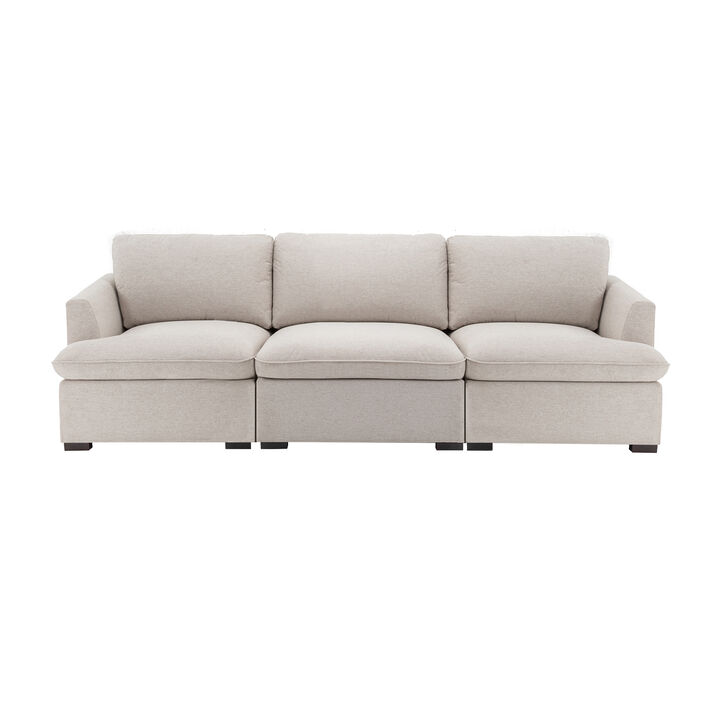 Cromwell 3 Piece Modular Sofa - Light Brown