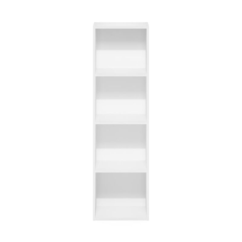 Furinno Pasir 5-Tier Open Shelf Bookcase, White