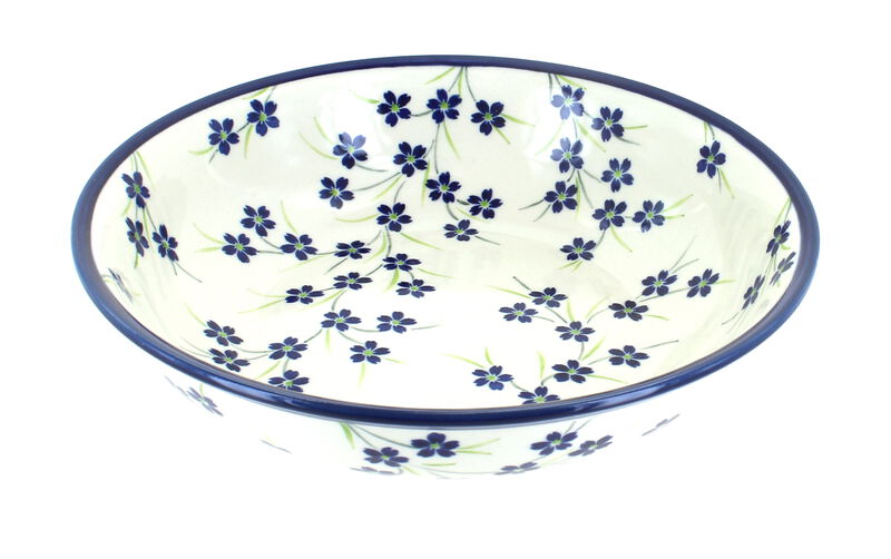 Blue Rose Polish Pottery Zoe Large Salad Bowl