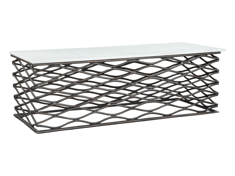 Duchess Coffee Table White & Antique Bronze