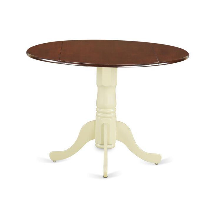 East West Furniture Dining Table Mahogany & Buttermilk, DLT-MMK-TP