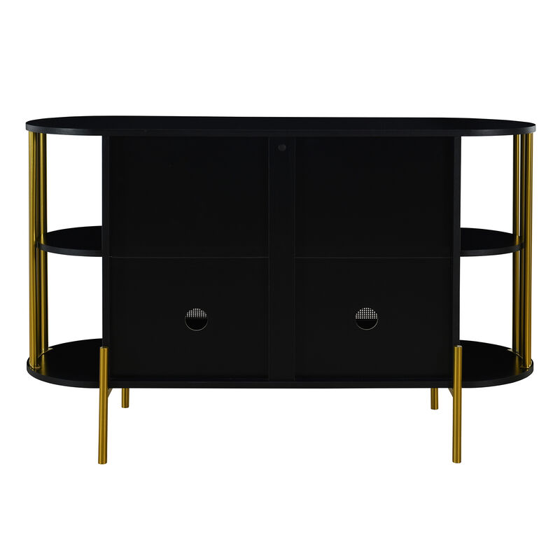Merax 2-Door Elegant Curved Sideboard Cabinet