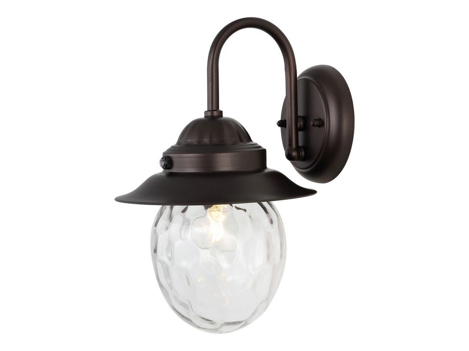 Rodanthe 1-Light Farmhouse Industrial Iron/Glass Outdoor LED Sconce