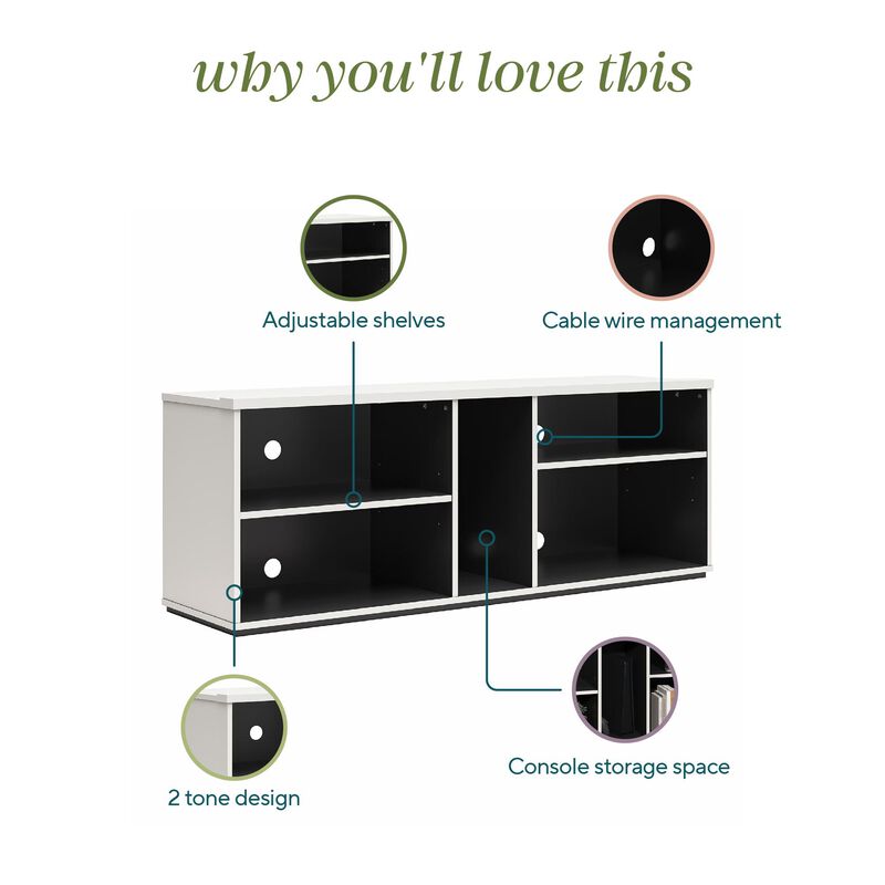 Shadow Gaming & Collectable Display Storage Bookcase, White and Matte Black