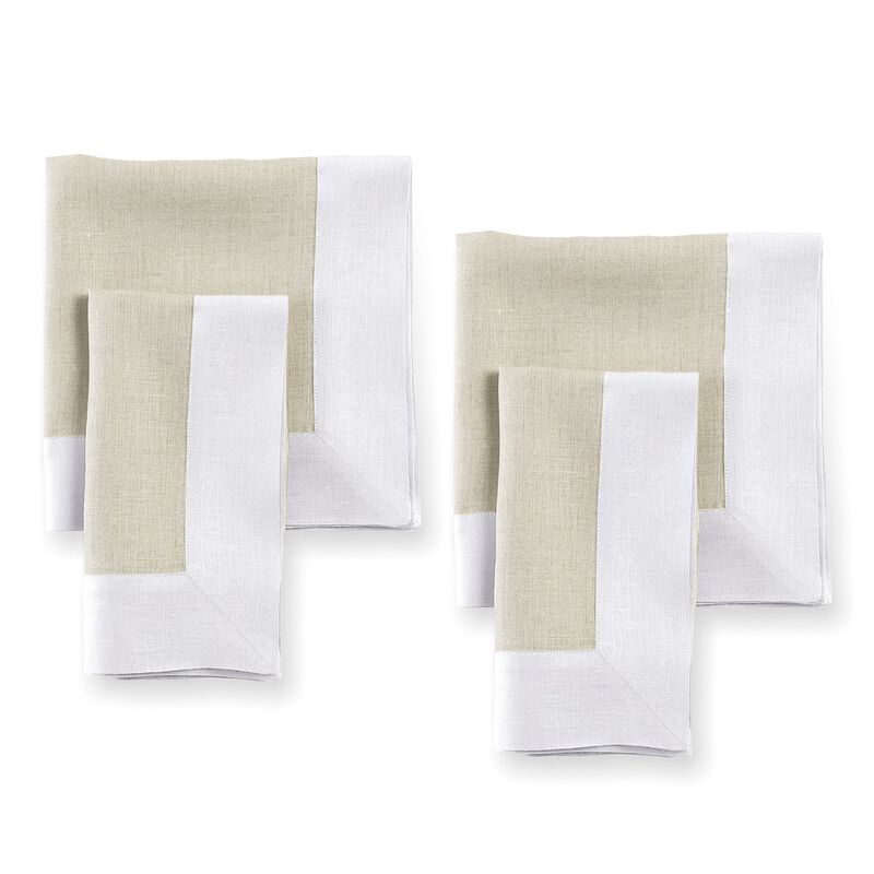 Solino Home 100% Pure Linen Dinner Napkins 20 x 20 Inch Set of 4 | Contempo for Thanksgiving, Christmas