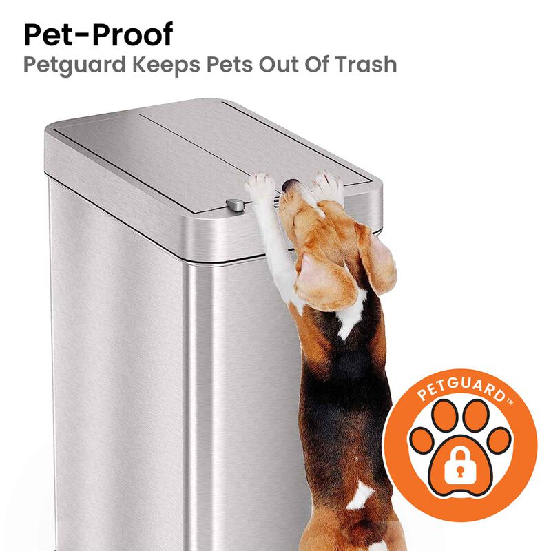 iTouchless 13 Gallon Wings Lid Sensor Trash Can