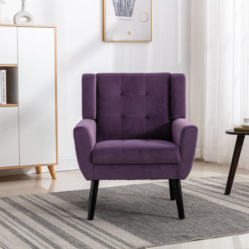 Modern Soft Velvet Material Ergonomics Accent Chair Living Room Chair Bedroom Chair Home Chair