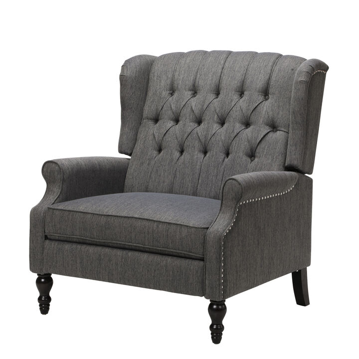 Diamond Stitch Wingback Manual Recliner Comfort and Style United