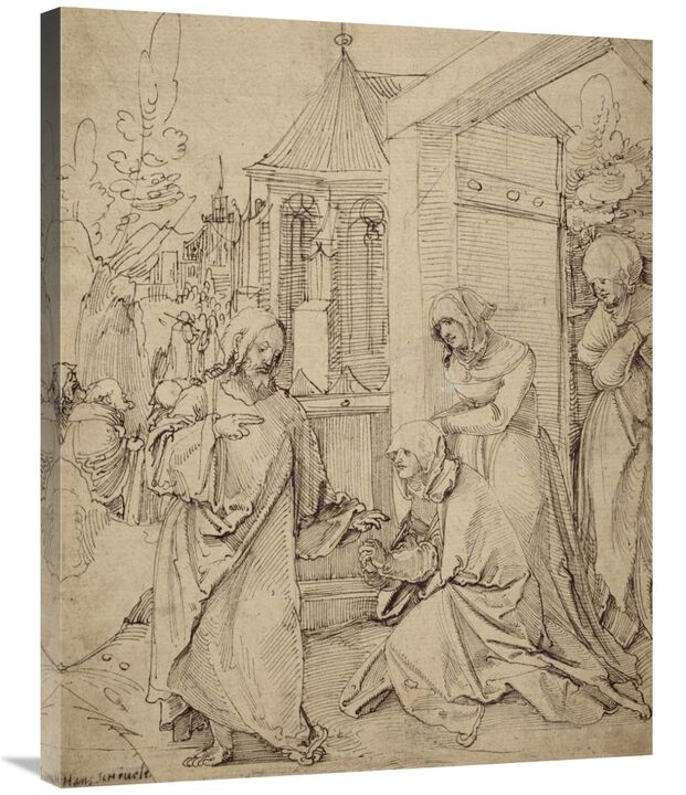 Christ Taking Leave of His Mother-Canvas Art-28x35