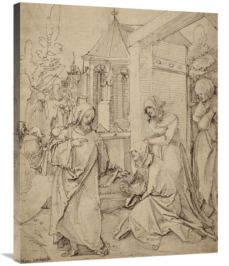 Christ Taking Leave of His Mother-Canvas Art-28x35
