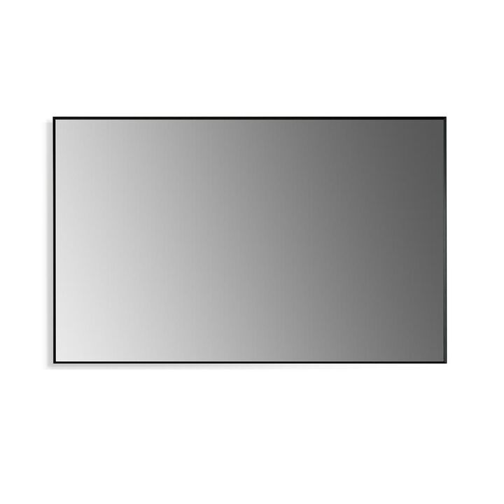 Altair Sassi 48 Rectangle Bathroom/Vanity Matt Black Aluminum Framed Wall Mirror