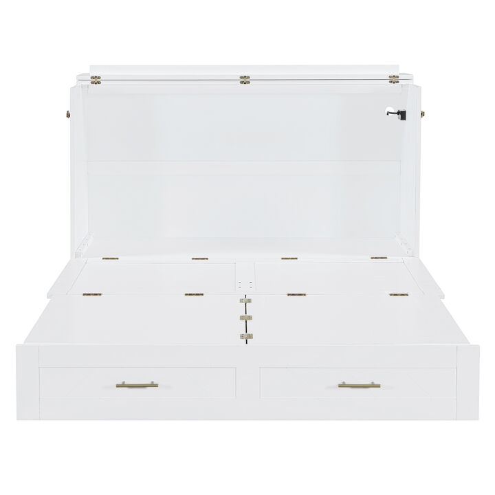 Merax Pulley Structure Design Murphy Bed Cabinet