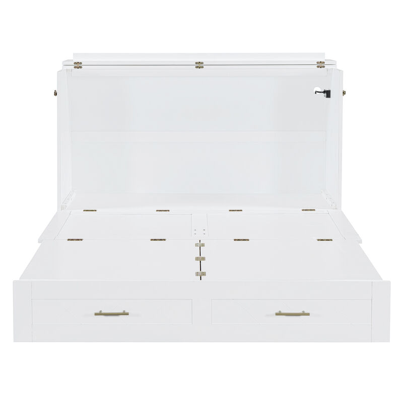 Merax Pulley Structure Design Murphy Bed Cabinet