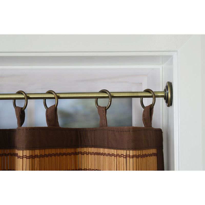 Versailles 1/2" Diameter Mini Tension Rod - 36x54", Antique Brass