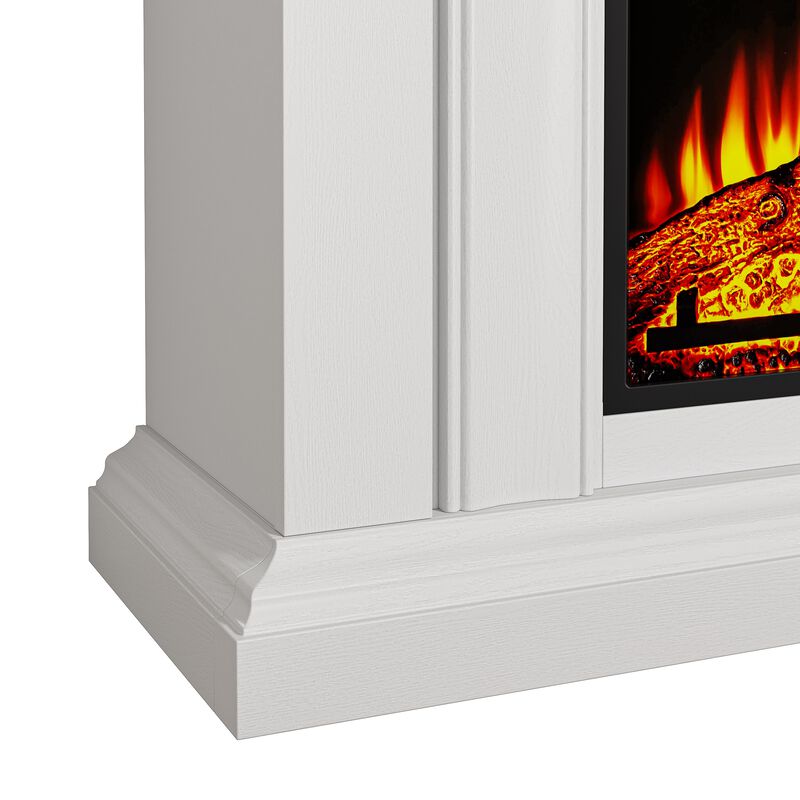 FESTIVO 36-Inch Electric Fireplace with Mantel & Wood Finish