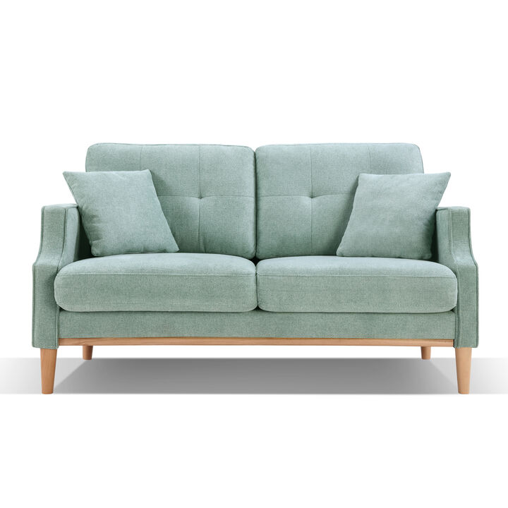 Living Space Sofa 2 Seater, Loveseat With Waterproof Fabric Baby, USB Charge