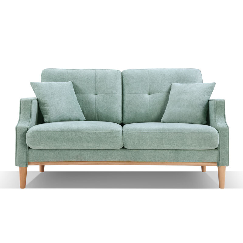 Living Space Sofa 2 Seater, Loveseat With Waterproof Fabric Baby, USB Charge