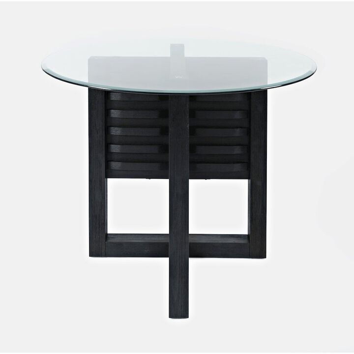 Jofran Altamonte Contemporary 48 Round Counter Height Table with Glass Top